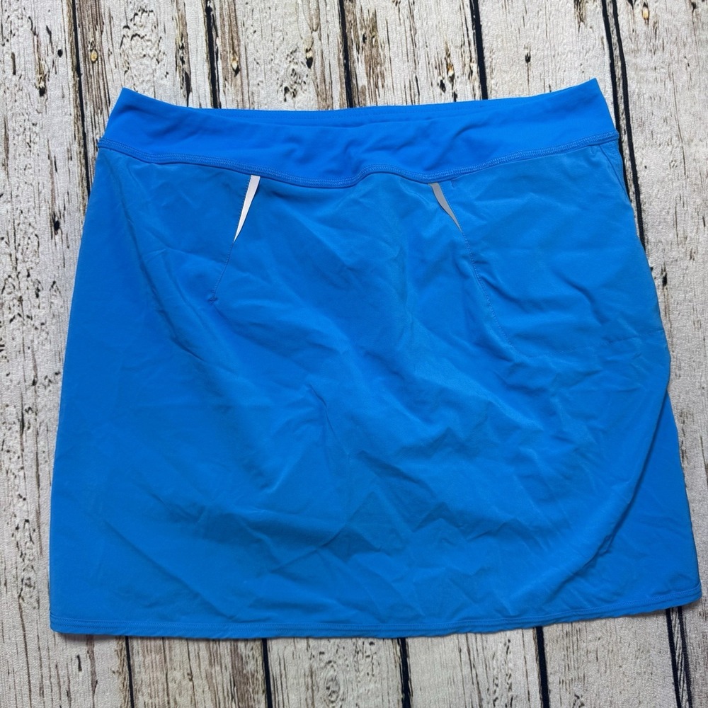 RLX Ralph Lauren Skort Skirt Womens M Blue Golf Athletic Stretch Pockets Lined - Picture 7 of 7